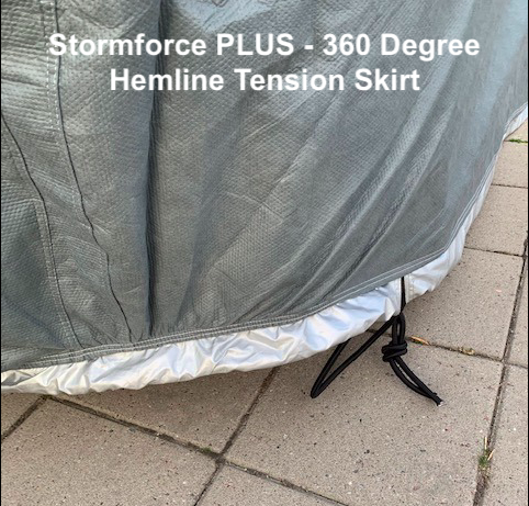 Hemline Tension Skirt Applies Pressure around the entire underbody of the Landrover
