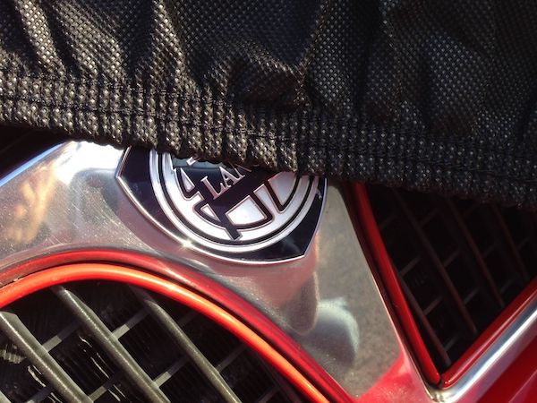 Lancia Badge under Car Cover